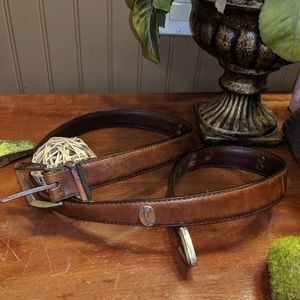 Distressed Leather GOLF Belt 40" long